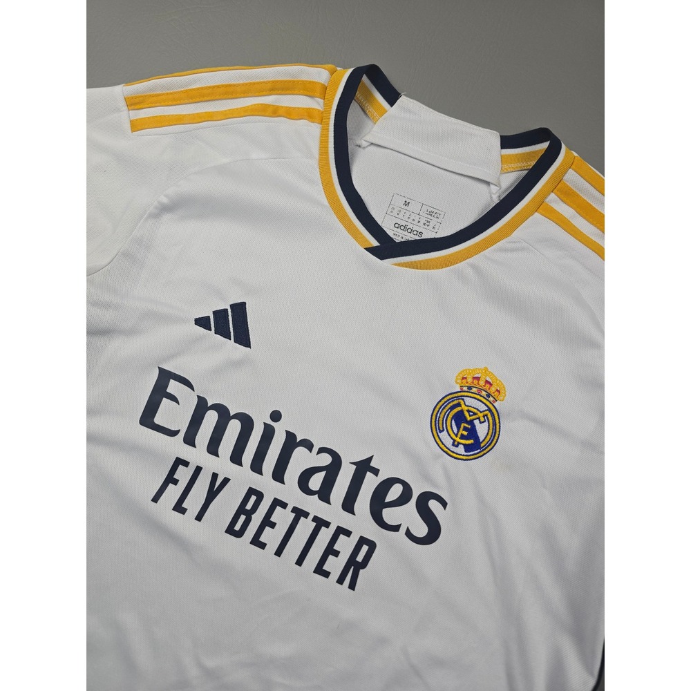 Adidas Real Madrid 2023-24 Home Jersey White Mens Medium Slim Fit Aeroready